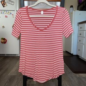BP. Striped V-Neck Tee